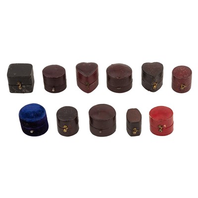 Lot 421 - A group of antique jewellery boxes