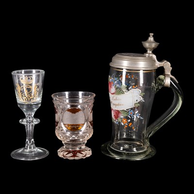 Lot 40 - King Frederick William II of Prussia - 18th century commemorative wine glass