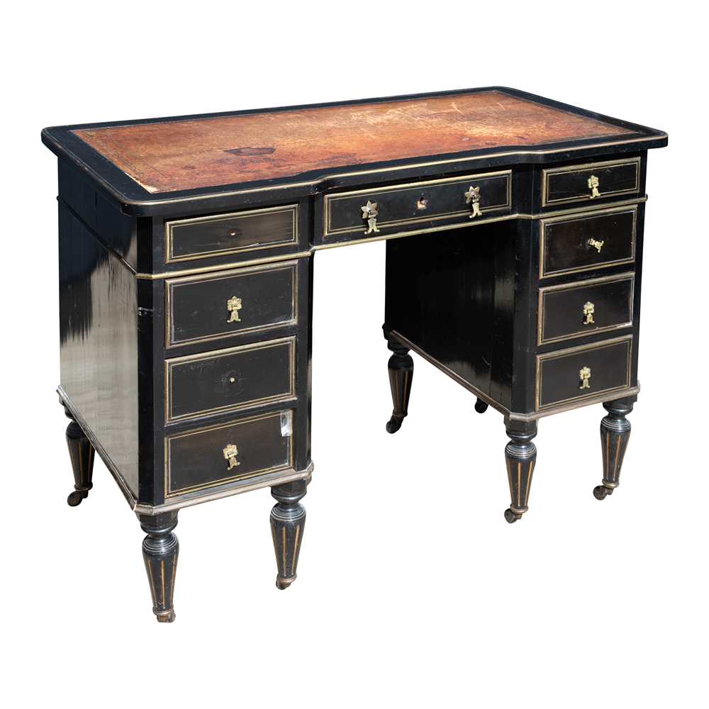Lot 52 - A Victorian Aesthetic period ebonised writing desk by Edwards & Roberts