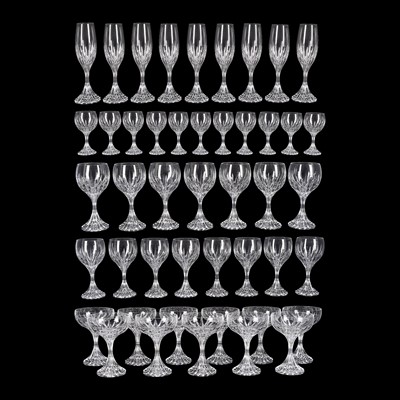 Lot 42 - A part-suite of Baccarat 'Massena' pattern drinking glasses