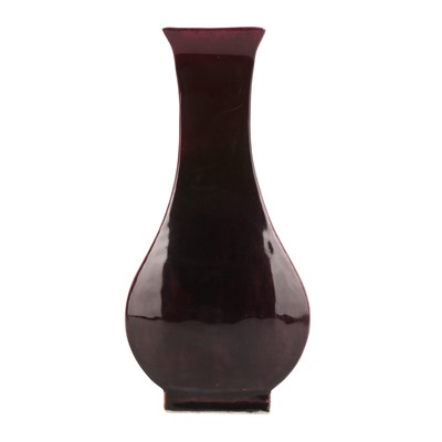 Lot 273 - A Chinese monochrome aubergine-glazed vase, Qing dynasty, Kangxi period