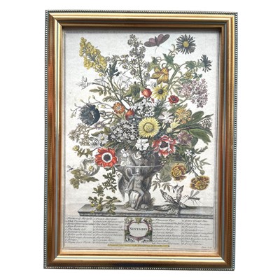 Lot 108 - Furber (Robert) after & Bowles (John) Five plates from ‘Flora, or a curious collection', 1749