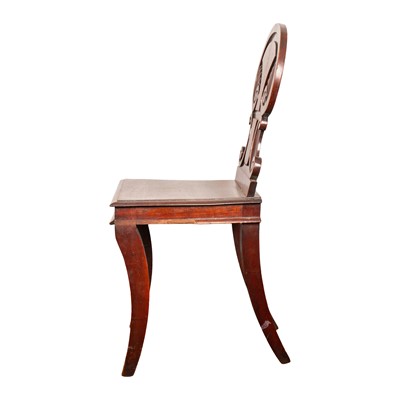 Lot 23 - A Regency mahogany hall chair
