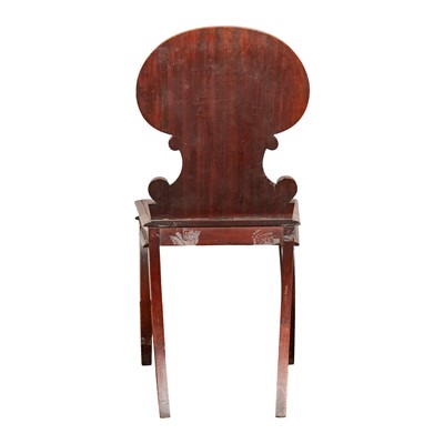 Lot 23 - A Regency mahogany hall chair