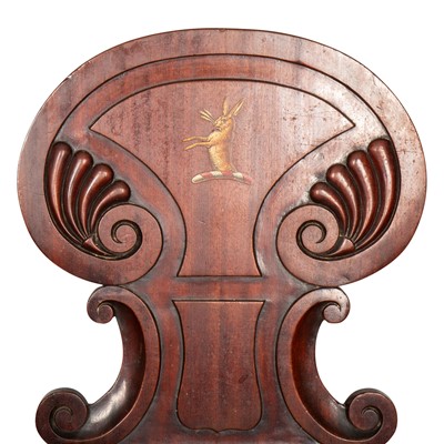 Lot 23 - A Regency mahogany hall chair