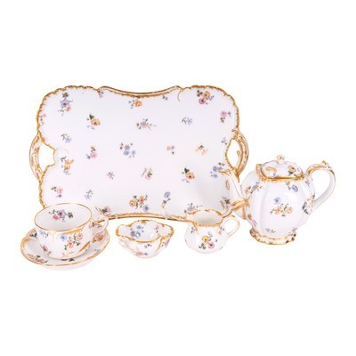 Lot 31 - A Havilland & Co Limoges porcelain cabinet set on tray circa 1900