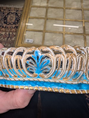 Lot 10 - A Vincennes Sèvres soft paste porcelain bleu céleste 'Corbeille Du Service' pierced basket