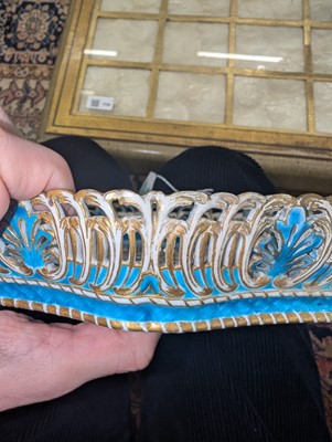 Lot 10 - A Vincennes Sèvres soft paste porcelain bleu céleste 'Corbeille Du Service' pierced basket