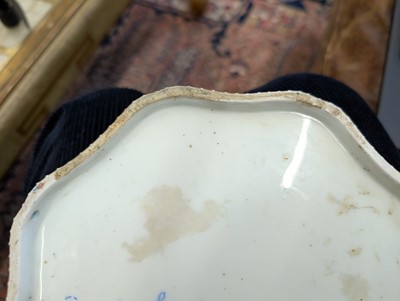 Lot 10 - A Vincennes Sèvres soft paste porcelain bleu céleste 'Corbeille Du Service' pierced basket