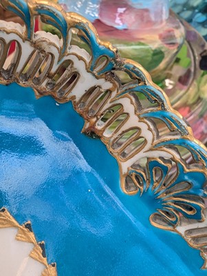 Lot 10 - A Vincennes Sèvres soft paste porcelain bleu céleste 'Corbeille Du Service' pierced basket