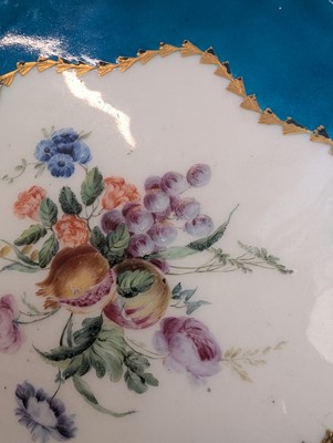 Lot 10 - A Vincennes Sèvres soft paste porcelain bleu céleste 'Corbeille Du Service' pierced basket