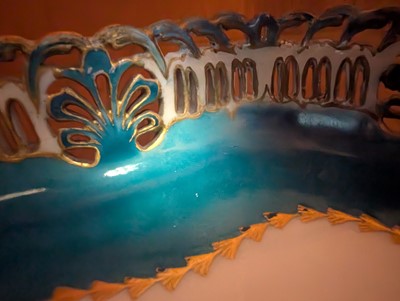 Lot 10 - A Vincennes Sèvres soft paste porcelain bleu céleste 'Corbeille Du Service' pierced basket