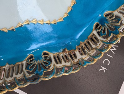 Lot 10 - A Vincennes Sèvres soft paste porcelain bleu céleste 'Corbeille Du Service' pierced basket