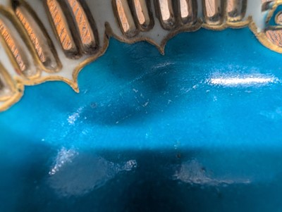 Lot 10 - A Vincennes Sèvres soft paste porcelain bleu céleste 'Corbeille Du Service' pierced basket