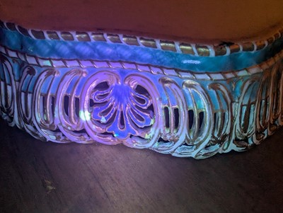 Lot 10 - A Vincennes Sèvres soft paste porcelain bleu céleste 'Corbeille Du Service' pierced basket