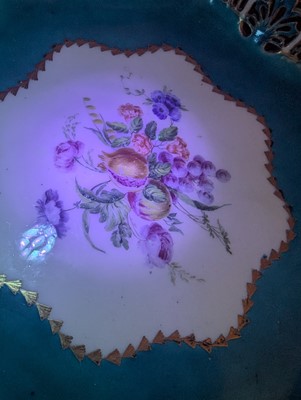 Lot 10 - A Vincennes Sèvres soft paste porcelain bleu céleste 'Corbeille Du Service' pierced basket