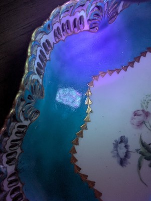 Lot 10 - A Vincennes Sèvres soft paste porcelain bleu céleste 'Corbeille Du Service' pierced basket