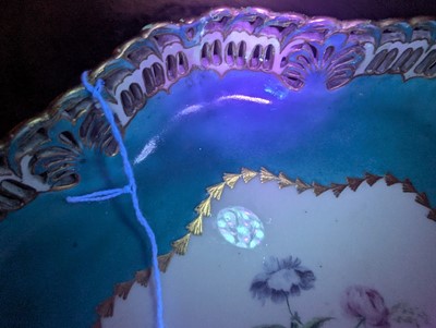 Lot 10 - A Vincennes Sèvres soft paste porcelain bleu céleste 'Corbeille Du Service' pierced basket