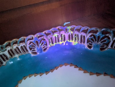 Lot 10 - A Vincennes Sèvres soft paste porcelain bleu céleste 'Corbeille Du Service' pierced basket