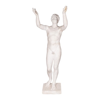 Lot 69 - After the Antique - A large plaster model of the Berlin Adorant
