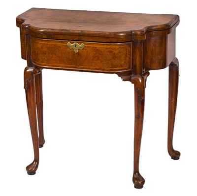 Lot 34 - An 18th century Dutch walnut card table