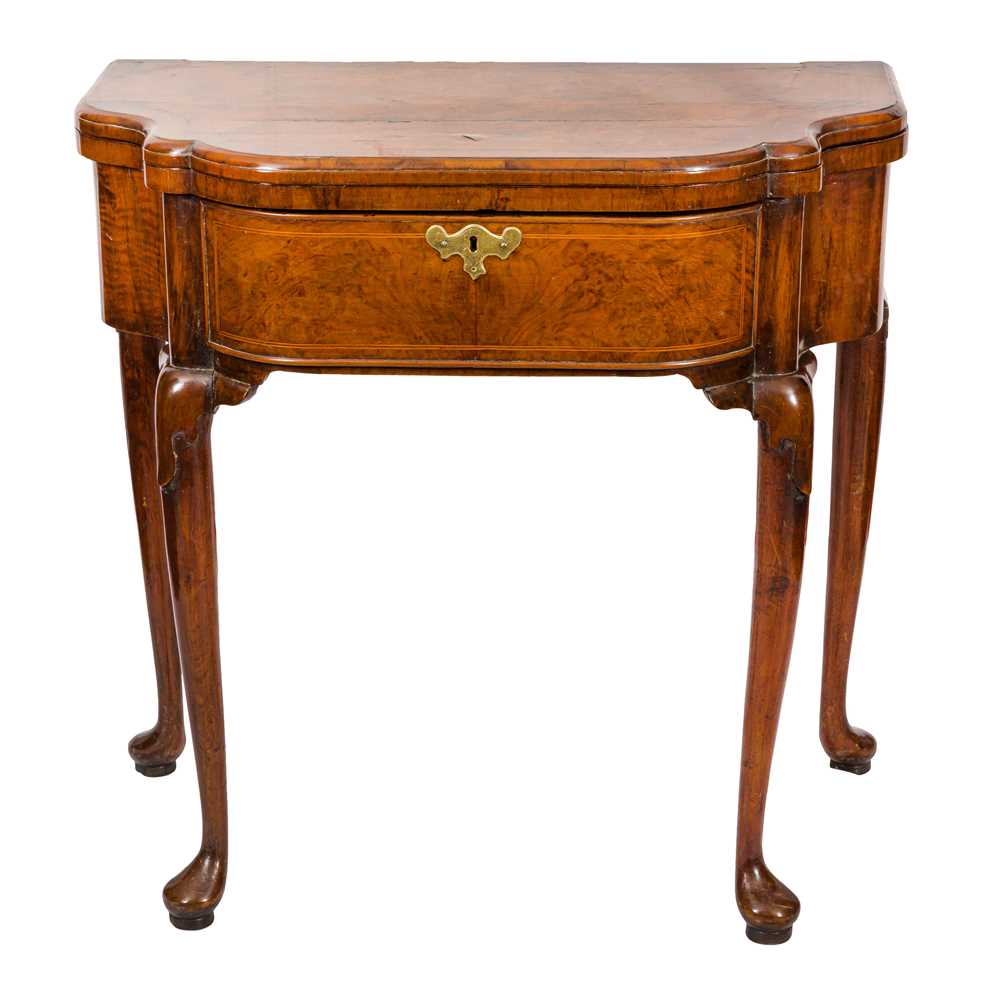 Lot 34 - An 18th century Dutch walnut card table