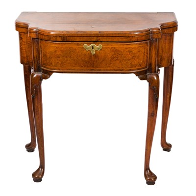 Lot 120 - An 18th century Dutch walnut card table