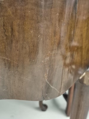 Lot 34 - An 18th century Dutch walnut card table