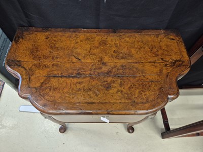 Lot 34 - An 18th century Dutch walnut card table