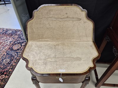 Lot 34 - An 18th century Dutch walnut card table