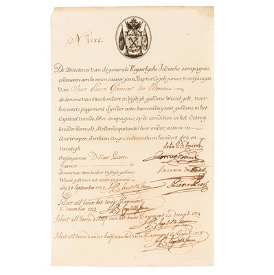 Lot 60 - Imperial India Comp. Share Certificate No 4285. 1723