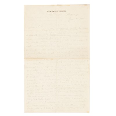 Lot 69 - Smythe. Als on Everest to Christy Lecture Agency 1933