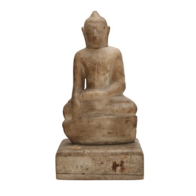 Lot 775 - A Burmese marble figure of Buddha Shakyamuni, 17th/18th century