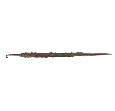 Lot 78 - An Ancient Near Eastern bronze sword blade, Circa 1,000-500 B.C.