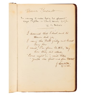 Lot 40 - Autograph Album.- Incl. Eleanor Roosevelt