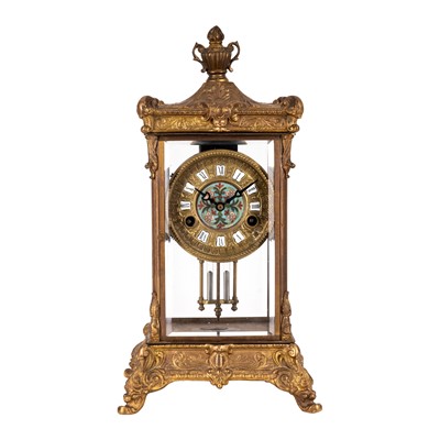 Lot 114 - A late 19th Century French ormolu mantle clock circa 1889