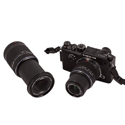 Lot 282 - A Olympus Pen-F Digital Compact Camera Outfit