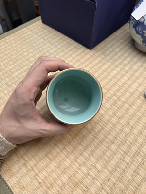 Lot 69 - A Chinese famille-rose 'lotus' leys jar, zhadou, Qing dynasty, 18th/19th century