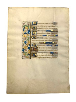Lot 8 - Leaf from a Book of Hours, Use of Paris, on vellum. Central France, c.1460