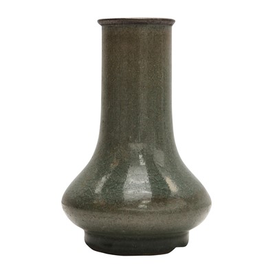 Lot 123 - A Chinese Longquan Guan-type long-neck vase, Yuan dynasty