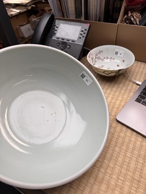 Lot 61 - A Chinese Ming-style blue and white 'dice' bowl, Yongzheng mark and possibly of the period