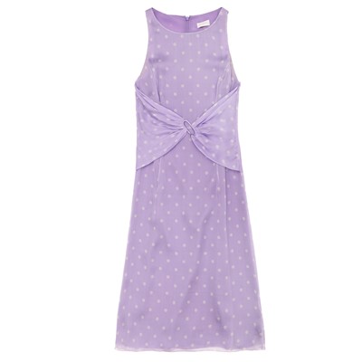 Lot 518 - Valentino Lilac Silk Sleeveless Dress - Size 38