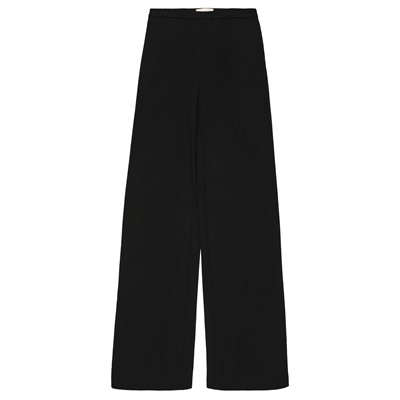 Lot 514 - Valentino Black Wool Crepe Palazzo Trouser - Size US 4