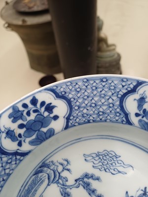 Lot 481 - Two Chinese blue and white dishes, 19th / 20th century