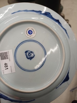 Lot 481 - Two Chinese blue and white dishes, 19th / 20th century