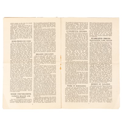 Lot 319 - Churchill (Winston Spencer) A Four Years' Plan for Britain