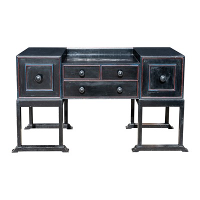Lot 124 - A 1930s German black lacquered sideboard