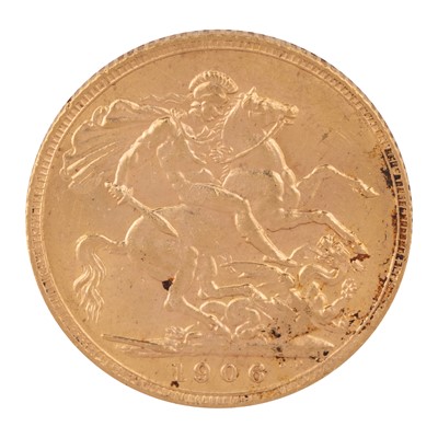 Lot 185 - Edward VII-full Sovereign gold coin