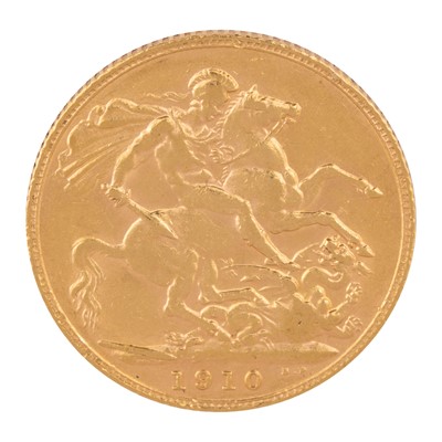 Lot 187 - Edward VII gold full Sovereign coin