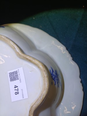 Lot 478 - A Chinese blue and white shaving dish, Qing dynasty, 19th century